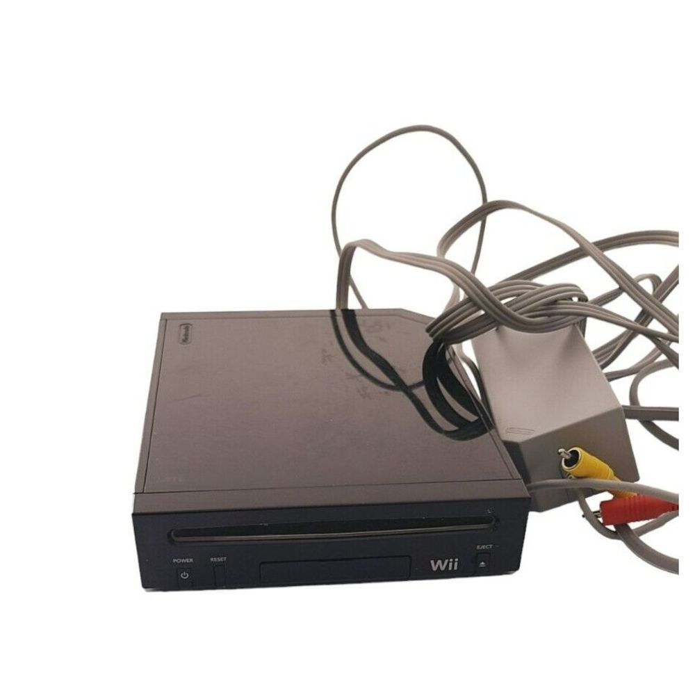 Nintendo Wii Mini Console Black RVL-201 USA Model with Power and AV Cables